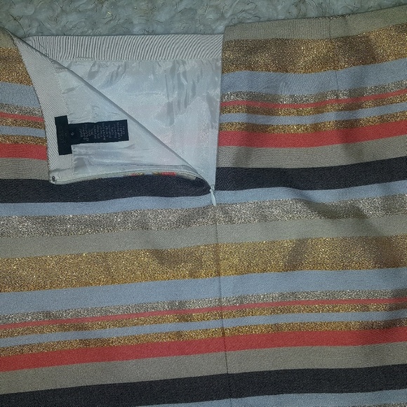 J CREW MINI SKIRT Amazing Metallic Strips - Picture 6 of 7